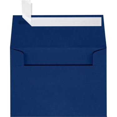 Imagem de LUXPaper Envelopes de convite 4Bar A1 | Peel & Press | 9,8 cm x 13,5 cm | Azul marinho | Texto de 36,3 kg | 50 Qtd