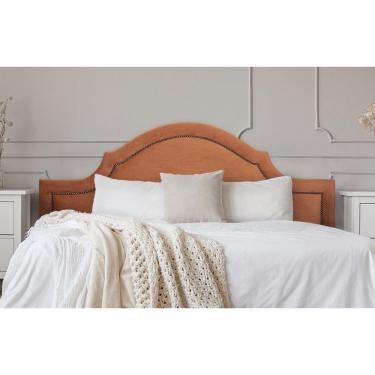 Imagem de Cabeceira King Provençal 193x60cm Veludo Terracota - T. Fumê