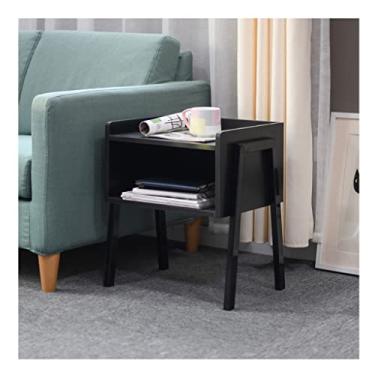 Imagem de Mesas Laterais para Cama Mesa de Cabeceira Casa Pequeno Apartamento Mesa de Chá Pequena Criativa Varanda Simples Mesa de Chá Sofá Mesa Lateral Sala de Estar Estudo Pequeno Gabinete Mesas de Cabeceira para Quarto (Cor: B)