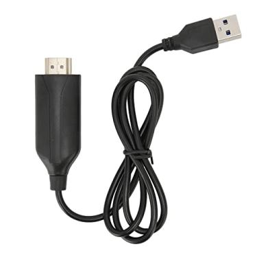 Imagem de Vbestlife Interface multimídia HD para cabo USB de alta velocidade para interface de áudio, conversor de vídeo 1080P em 60Hz, conversor externo para computador laptop