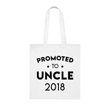 Imagem de Promoted To Uncle 2018 Sacola Promoted To Uncle Bag, Ideia de presente para tio, Presente para tio, Bolsa de ombro para tio, Bolsas reutilizáveis para tio, Presente para o tio da Filha