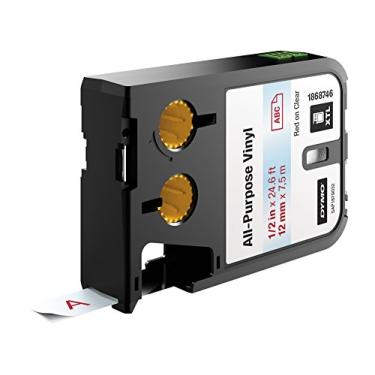 Imagem de DYMO 1868746 Etiquetas multiuso para rotuladores DYMO XTL, 1,27 cm - Vermelho em transparente