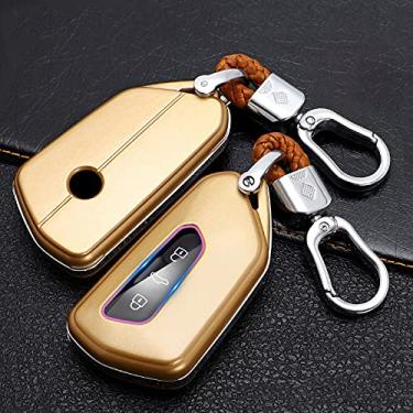 Imagem de CSHU 3 Botões Car Key Case Cover Chaveiro Ring Key Bag, apto para VW Volkswagen Golf 8 Mk8 2020 Skoda Octavia, 7
