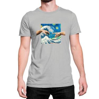 Imagem de Camiseta T-Shirt A Grande Onda Kanagawa Obra Van Gogh - Art Sete