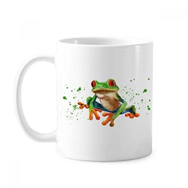 Imagem de Polidatid Green Frogs Caneca Cerâmica Café Porcelana Utensílios de Mesa