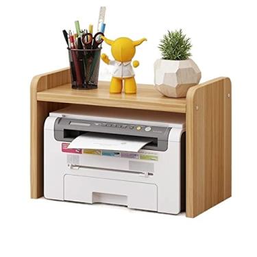Imagem de KIZQYN Suporte de impressora copiadora prateleira de armazenamento de mesa simples rack de impressora de escritório estudante pequeno economia de espaço prateleira criativa prateleira de livros impressora de mesa (cor: E-1layer)