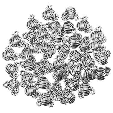 Imagem de 80 Unidades Pingente De Liga De Abóbora De Halloween Brincos De Joias Charme De Abóbora Para Artesanato Amuletos Antigos a Granel Encantos De Brincos De Halloween Colar 3d Presente