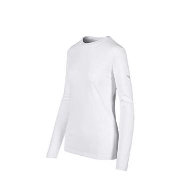 Imagem de Mizuno camiseta de treinamento de manga comprida, Feminino, Branco, XX-Large