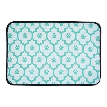 Imagem de Bone Dry Lavável na máquina, tapete ultra absorvente para animais de estimação, pequeno, 30 x 45 cm, malha verde