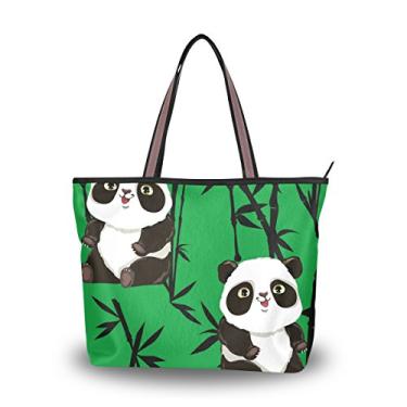Imagem de Bolsa de ombro My Daily feminina fofa Baby Panda Bamboo, Multi, Medium