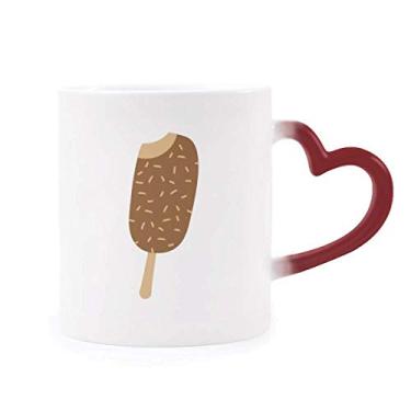 Imagem de Caneca sensível ao calor chocolate crocante doce sorvete vermelho muda de cor