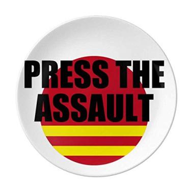 Imagem de Prato decorativo de porcelana Salver Prato de assalto, Prato de diálogo de jogo, Prato de jantar