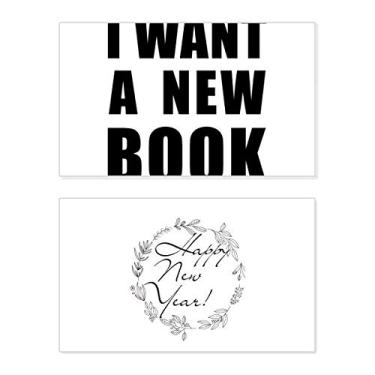 Imagem de Cartão de felicitações I Want A New Book New Year Festival Bless Message Present