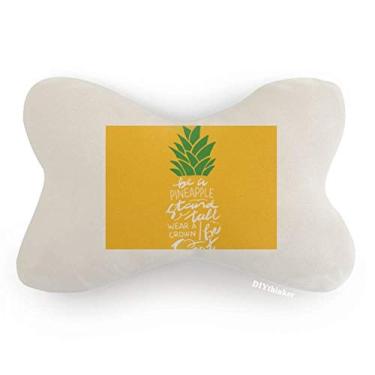 Imagem de DIYthinker Abacaxi Stand Tall Be Sweet Yellow Citação Carro Acabamento Pescoço Decoração Almofada Almofada Almofada Almofada