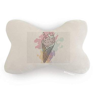 Imagem de DIYthinker Almofada para decoração de pescoço com cones de barra de sorvete, decoração de carro, almofada para apoio de cabeça