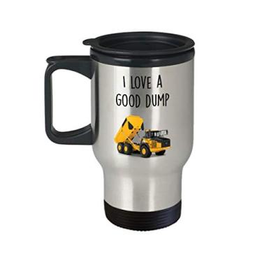 Imagem de Caneca de viagem I Love A Good Dump – Caneca de chá divertido com isolamento de café e cacau quente – ideia de de Natal