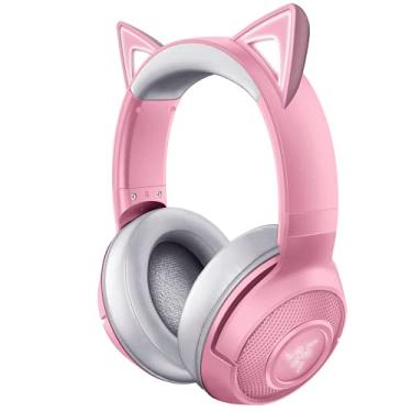 Imagem de Razer Kraken BT Kitty Edition: Conexão Bluetooth 5.0-40ms de baixa latência - Drivers personalizados de 40 mm - Microfone Beamforming - Chroma alimentado - Quartzo rosa