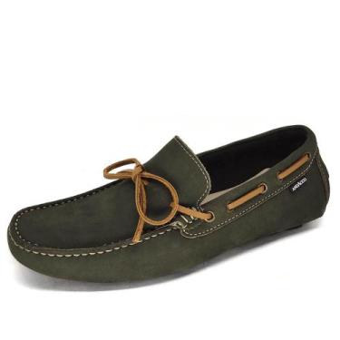 Imagem de Mocassim Masculino Couro Andacco Verde Militar