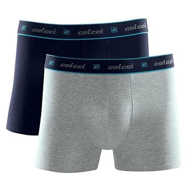 Imagem de Kit 2 Cueca Boxer Colcci Masculina Cotton Cós Elástico Azul marinho G