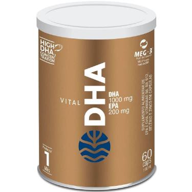 Imagem de Suplemento Nutricional Vital DHA 1000mg 60 Cápsulas - Vital Atman