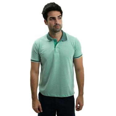 Imagem de Camiseta Masculina Gola Polo Ixória Piquet Binado Verde-Masculino