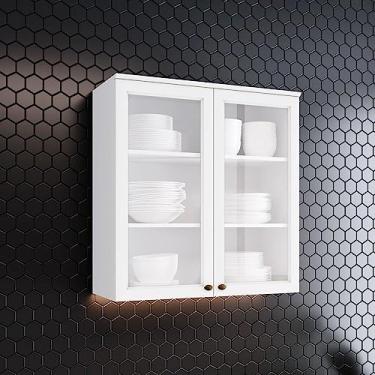 Imagem de Armário Aéreo 2 Portas 80cm Emily Henn Branco Hp