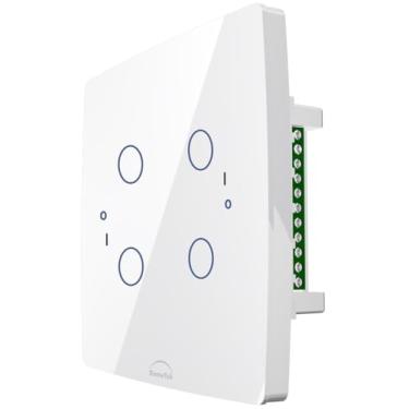 Imagem de Interruptor WiFi Touch Inteligente 4x4 4 Botões Alexa Branco