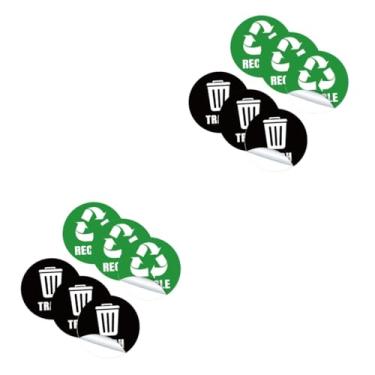 Imagem de Luxshiny 2 Conjuntos 6 Rótulo De Classificação De Lixo Etiqueta De Triagem De Lixo Pvc Reciclável Lixeira De Reciclagem