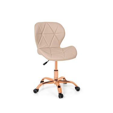 Imagem de Cadeira Office Eiffel Slim Base Giratória Nude - Red Gold