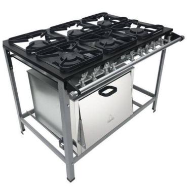 Imagem de Fogao 6B M-15 M/m Top 30X30 Perfil 5Cm C/ Forno Kit - Metalmaq
