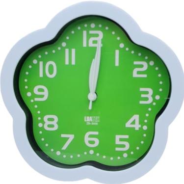 Imagem de Relógio Analógico Despertador de Parede Leitura Fácil Com Amplo Diâmetro e Ponteiros Luatek - NANU SHOP (Verde)