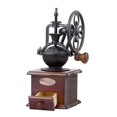 Imagem de Moedor de café manual, moedor de café com manivela, estilo vintage, moedor de café clássico, moedor de grãos, moedor de grãos, manivela de ferro fundido, moagem ajustável de espessura