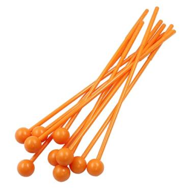 Imagem de Zorveiio 10 marretas de plástico Glockenspiel de 12,2 polegadas, marretas de xilofone, baquetas de percussão de tambor para banda de instrumento de bateria de xilofone, laranja