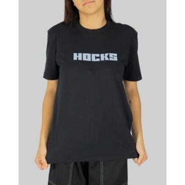 Imagem de Camiseta Hocks Femina Logo Letter - Preta-Feminino
