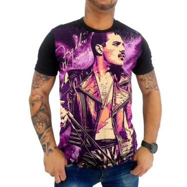 Imagem de Camiseta Queen Fredy Mercury Banda De Rock Masculina - Hella Store