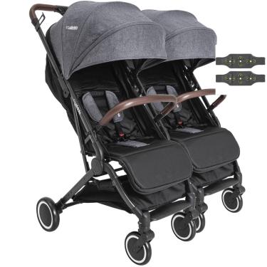 Imagem de Carrinho para Gemeos Duplo Compacto Kiddo Sprint II Grafite