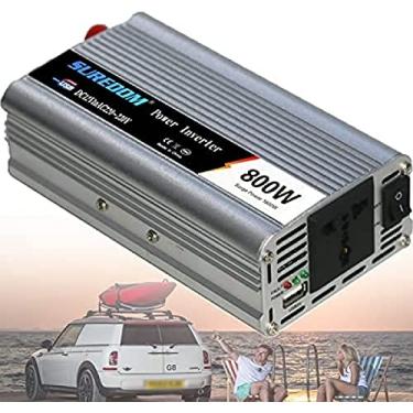 Imagem de Inversor de energia dc 12v para 220v ac conversor display 2a usb adaptador de carregador de carro para telefones rv tablets pc laptops, 800w,12v