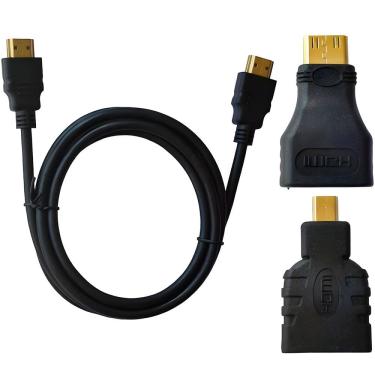Imagem de Kit Cabo HDMI 3 Em 1 HDTV Com Adaptadores Mini e Micro, IT-Blue - LE 6623