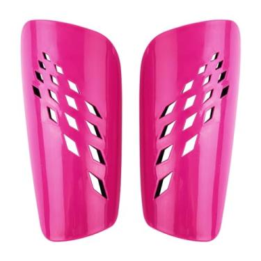 Imagem de Amagogo 1 Par de Caneleiras de Futebol para Adultos, Mangas Respiráveis de Caneleiras para Jogos de Futebol Masculinos E Femininos, Almofada Protetora de EVA, Rosa vermelha