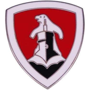 Imagem de 11ª Flotilha Alemã Urso Polar U-BOAT WW2 Navy Kriegsmarine Emblema de pino esmaltado de 3,15 cm, 1.25 Inches Tall, esmalte, Esmalte