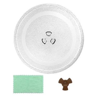 Imagem de LUBIYACK Substituição de placa de micro-ondas de vidro de 36,1 cm para W10531726 Bandeja giratória de forno com design em forma de Y para melhor reaquecimento e distribuição uniforme de calor