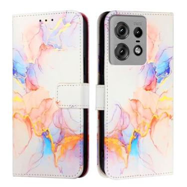 Imagem de OOPKINS Design para Motorola Moto Edge 50 Neo Capa carteira de couro PU com 3 compartimentos para cartões, suporte para meninas e mulheres, capa protetora à prova de choque para Moto Edge 50 Neo