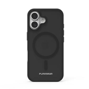 Imagem de PureGear Capa de telefone magnética Slim Shell Pro para Apple iPhone 16 (2024) de 6,1 polegadas, compatível com MagSafe, design fino, resistente a arranhões e durável, capa protetora para iPhone 16
