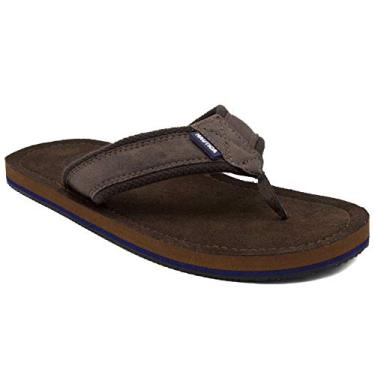 Imagem de Sandália de praia masculina Tayrona da Nautica, forrada com tecido rústico, Dark Brown, 13