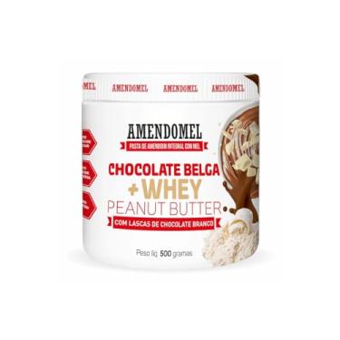 Imagem de Pasta de amendoim - 500g Chocolate Belga Whey - AmendoMel
