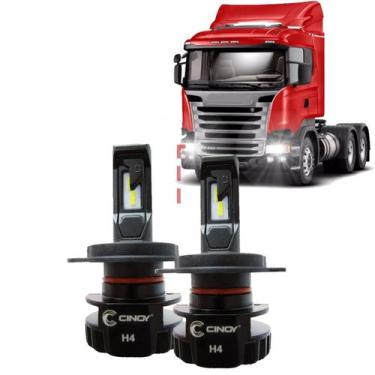 Imagem de Kit Ultra Led Plus Scania Serie 4 Alto Baixo H4 6000Lm Cinoy - FX Auto