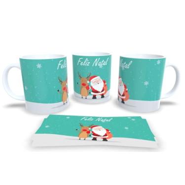 Imagem de Canecas de Porcelana Branca Personalizadas Papai Noel 7 (Mod.122)