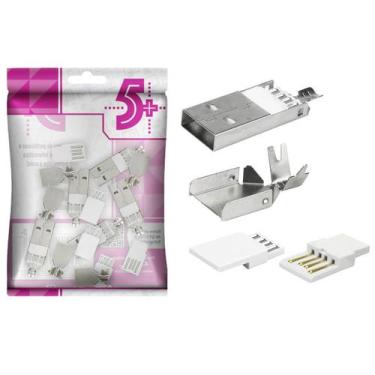Imagem de 10x Peças Conector Usb Yh-Usb06 para Cabo - 5+