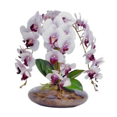 Imagem de Arranjo Grande vaso Com 4 Flores Realistas de Orquídeas - La Caza Stor