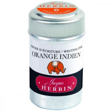 Imagem de Tinta em Cartucho p/ Caneta Tinteiro Herbin Orange Indien